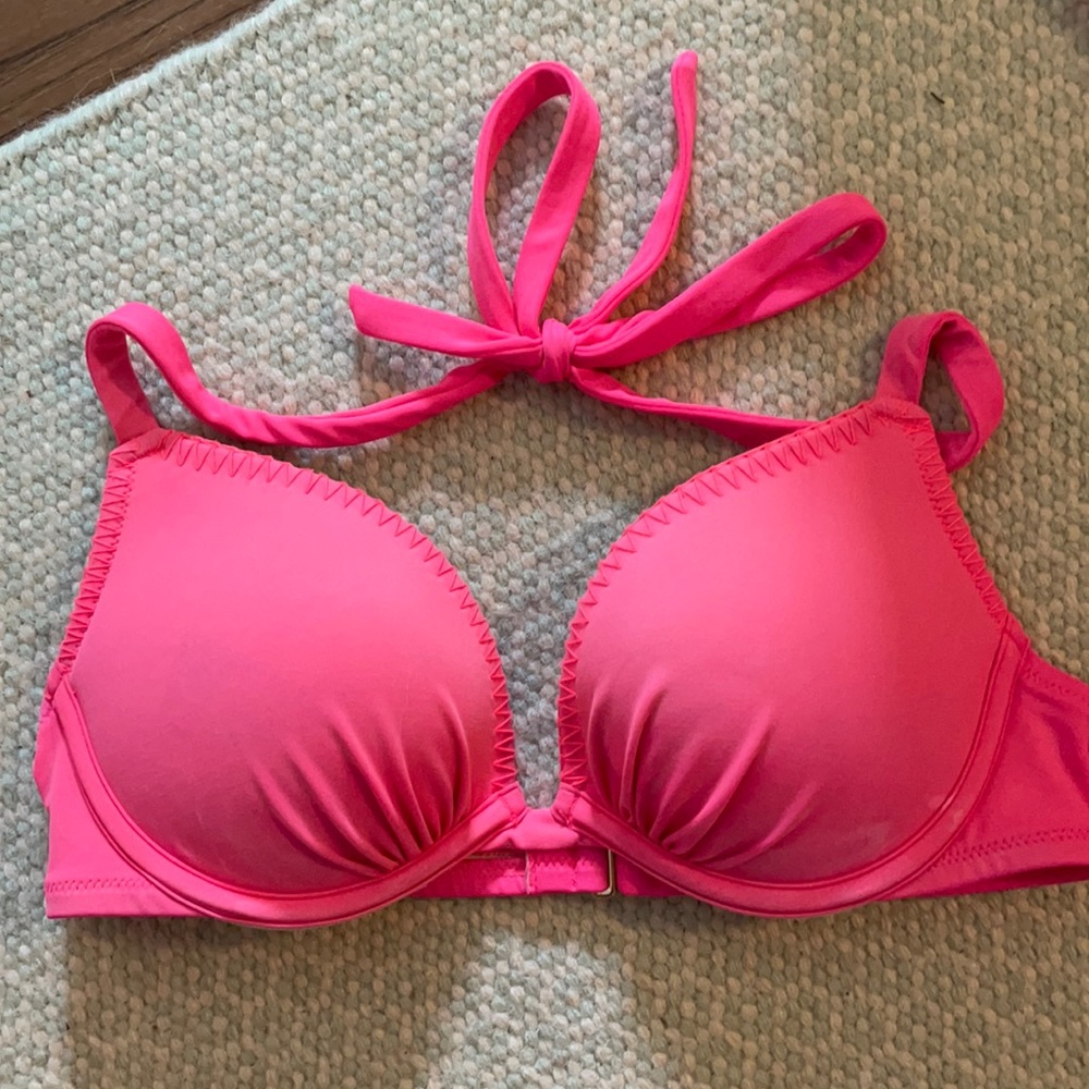 Victoria’s Secret hot pink push up bikini top